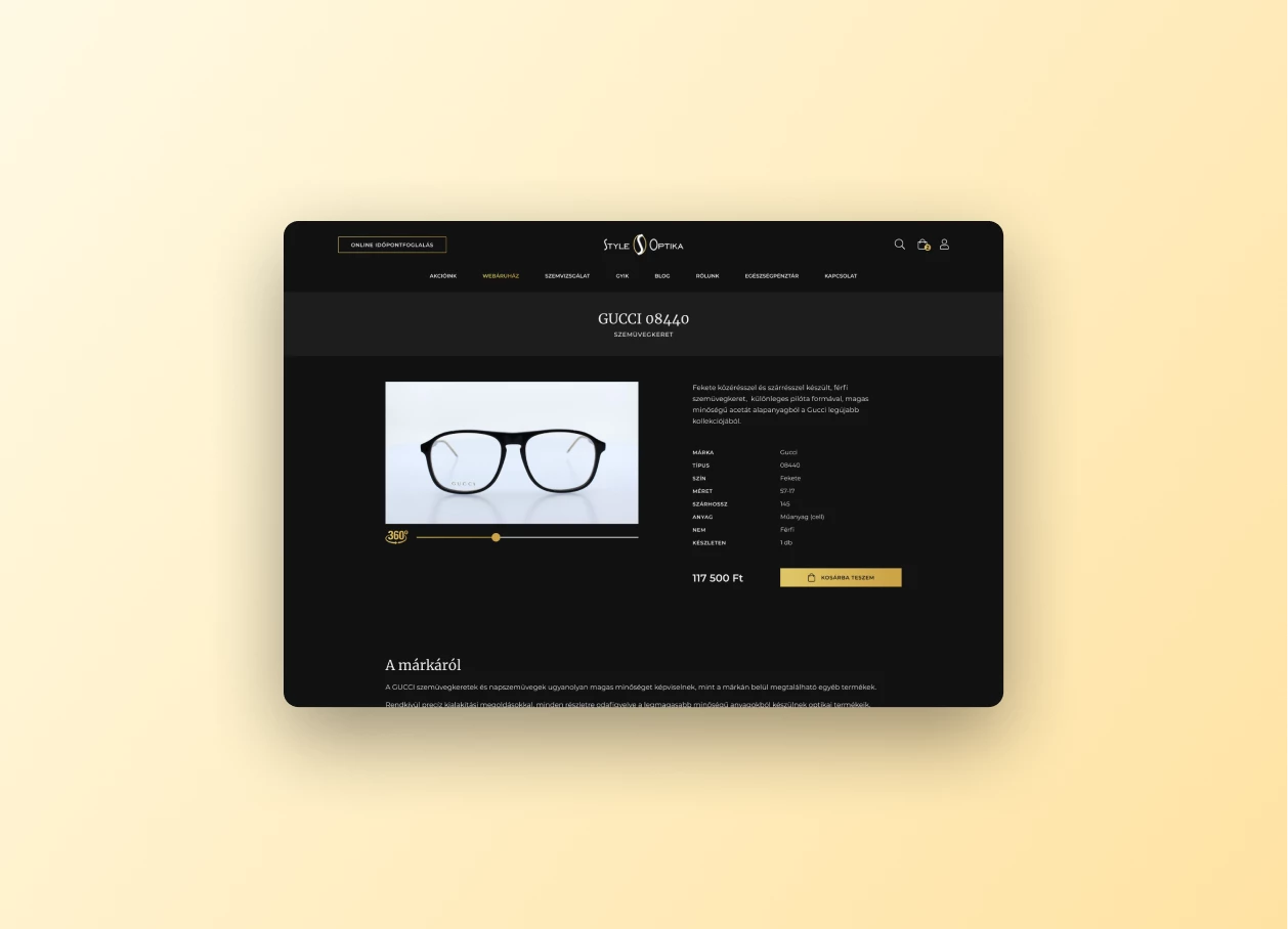 Style Optika webdesign